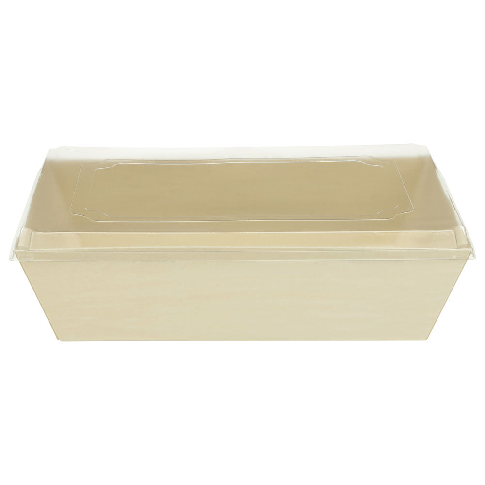 11.8"x15" Large Balsa Wood Tray with Clear PET Lid