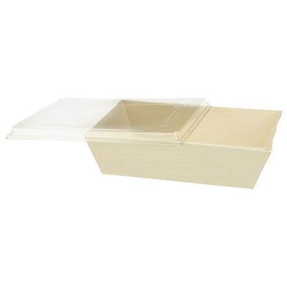 11.8"x15" Large Balsa Wood Tray with Clear PET Lid