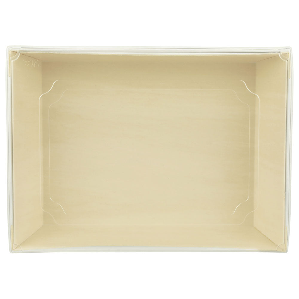11.8"x15" Large Balsa Wood Tray with Clear PET Lid