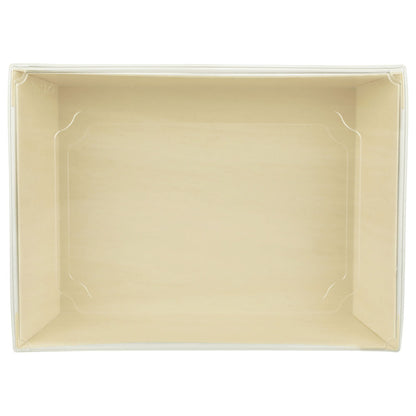 11.8"x15" Large Balsa Wood Tray with Clear PET Lid