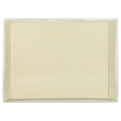 11.8"x15" Large Balsa Wood Tray with Clear PET Lid