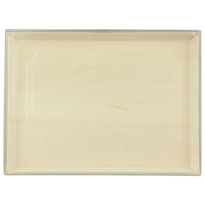 11"x15"x1" Extra Large Balsa Wood Tray with Clear PET Lid