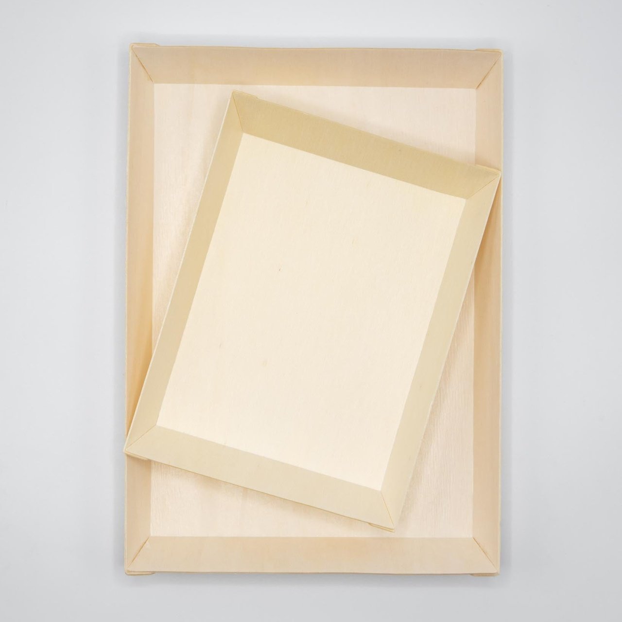 11"x15"x1" Extra Large Balsa Wood Tray with Clear PET Lid