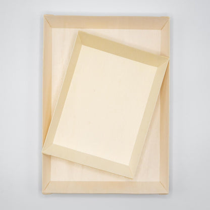 11"x15"x1" Extra Large Balsa Wood Tray with Clear PET Lid