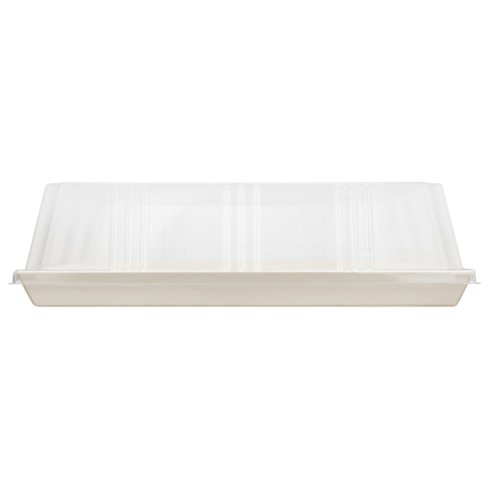 12"x12" Extra Large Balsa Wood Tray with Clear PET Lid