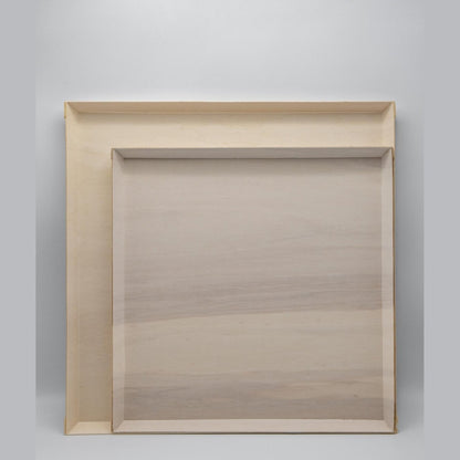 12"x12" Extra Large Balsa Wood Tray with Clear PET Lid