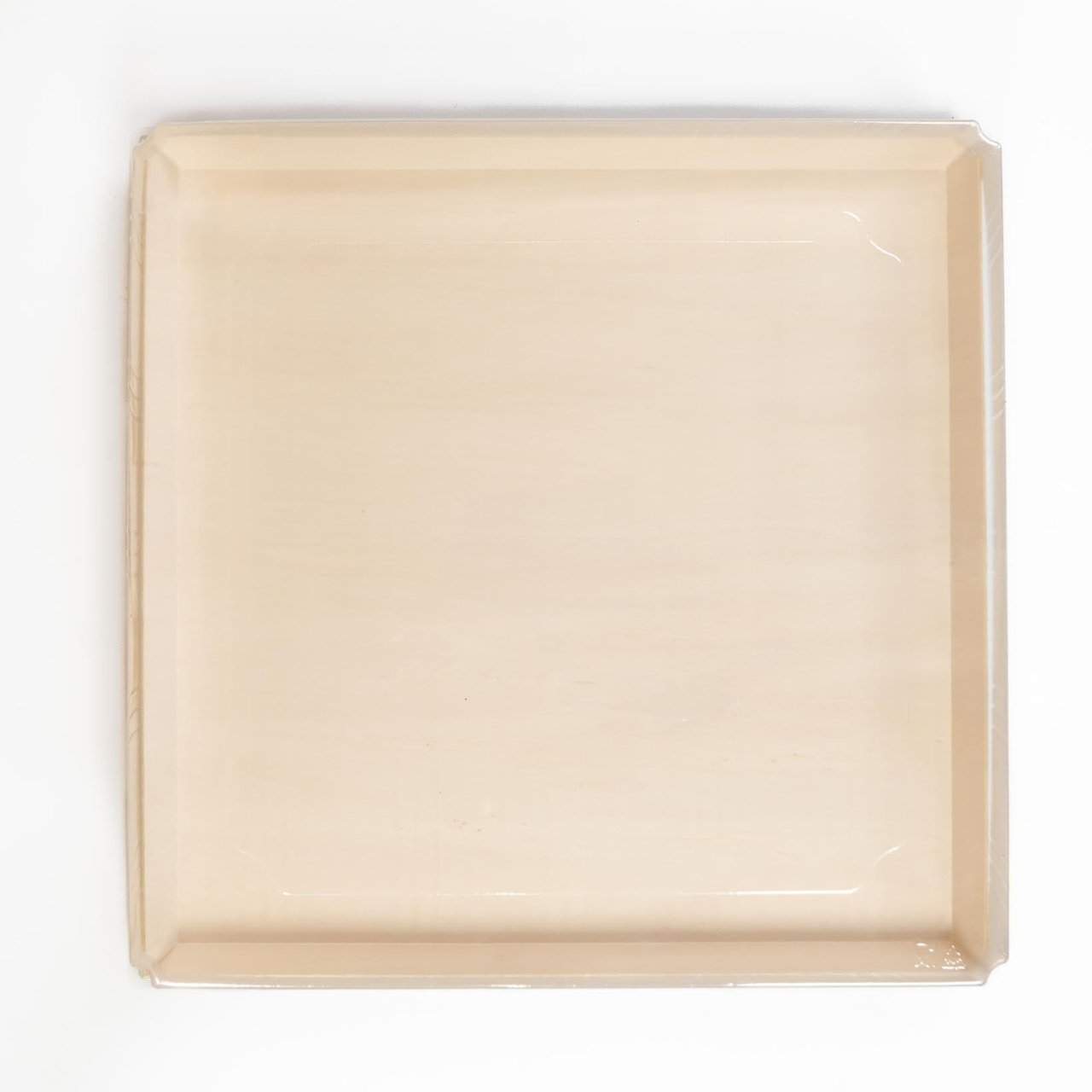 12"x12" Extra Large Balsa Wood Tray with Clear PET Lid