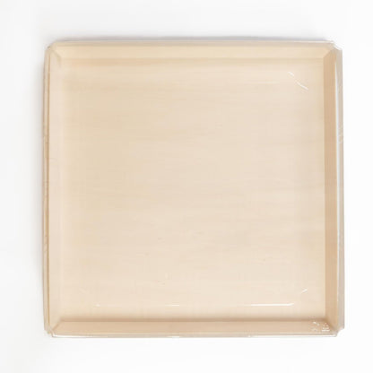 12"x12" Extra Large Balsa Wood Tray with Clear PET Lid