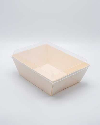 6"x8"x2" Small Balsa Wood Tray with Clear PET Lid