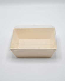 6"x8"x2" Small Balsa Wood Tray with Clear PET Lid