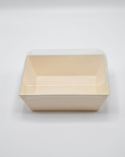 6"x8"x2" Small Balsa Wood Tray with Clear PET Lid