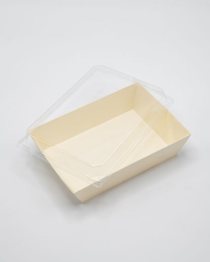 6"x8"x2" Small Balsa Wood Tray with Clear PET Lid