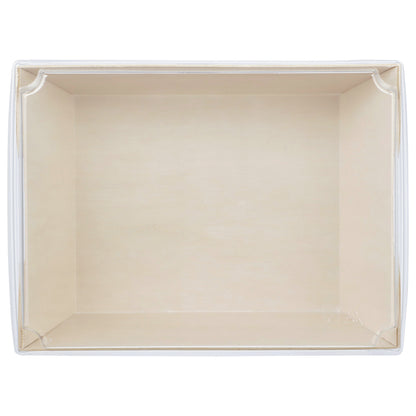 6"x8"x2" Small Balsa Wood Tray with Clear PET Lid