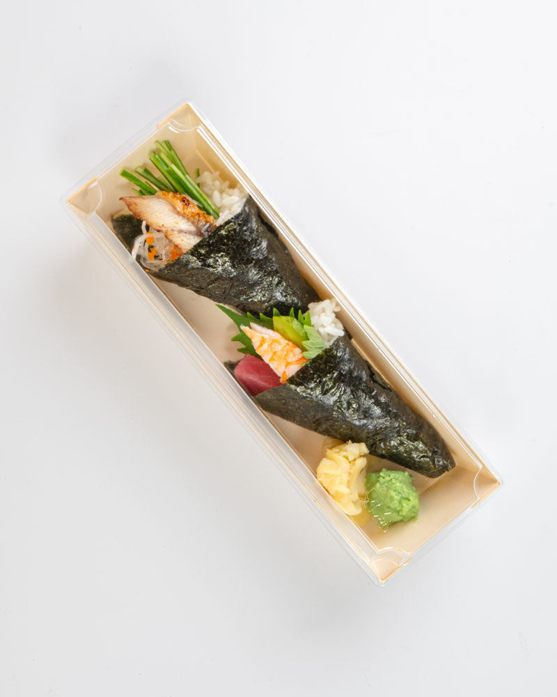 7.7"x3" Standard Balsa Wood Tray with Clear PET Lid