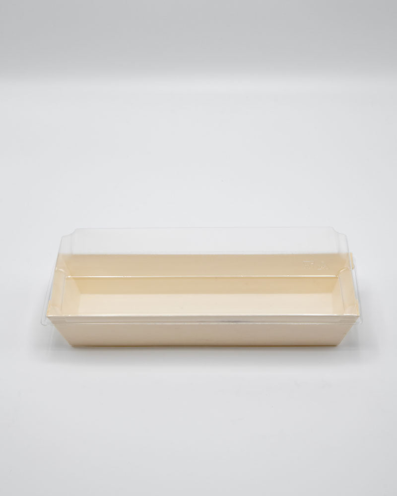 7.7"x3" Standard Balsa Wood Tray with Clear PET Lid
