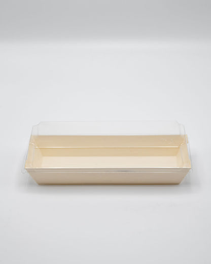 7.7"x3" Standard Balsa Wood Tray with Clear PET Lid