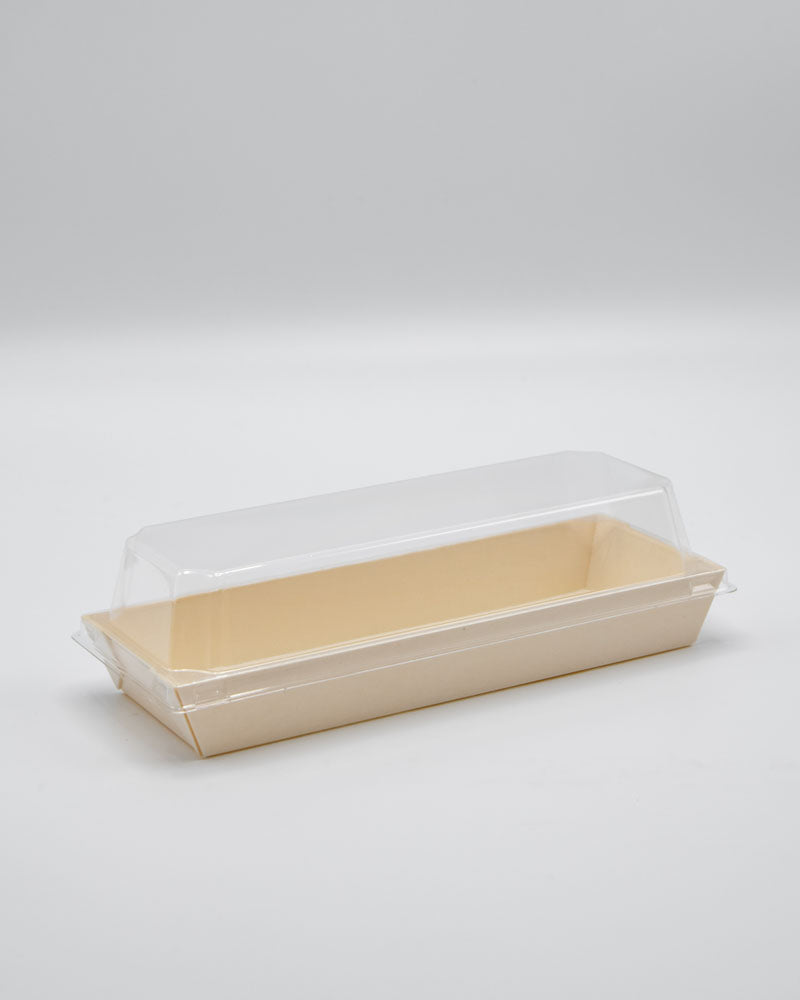 7.7"x3" Standard Balsa Wood Tray with Clear PET Lid