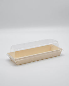 7.7"x3" Standard Balsa Wood Tray with Clear PET Lid