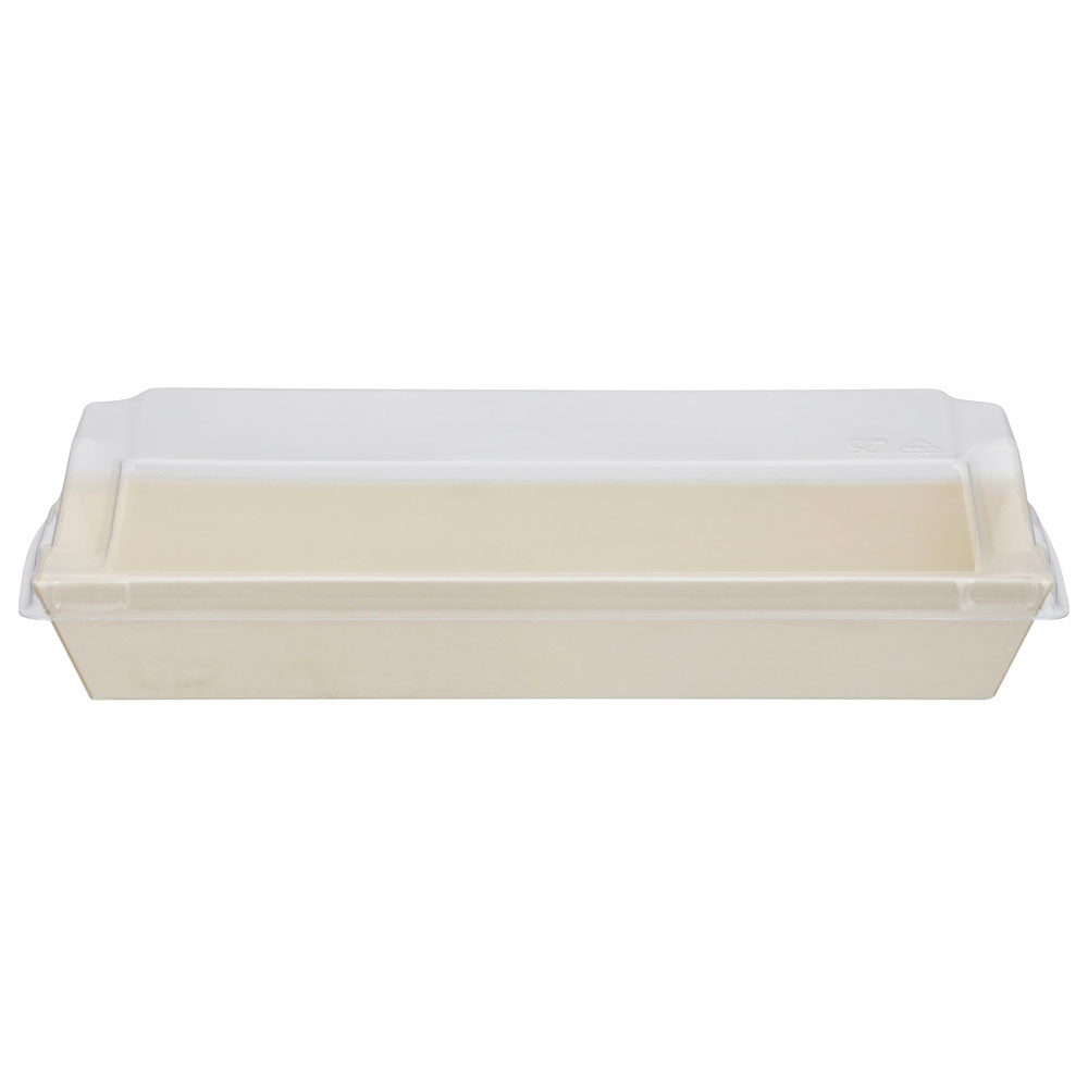 7"x2"x1" Small Balsa Wood Tray with Clear PET Lid