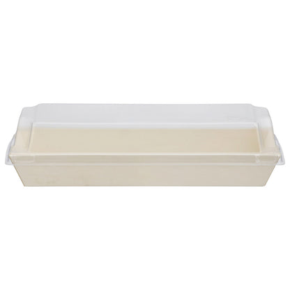 7"x2"x1" Small Balsa Wood Tray with Clear PET Lid