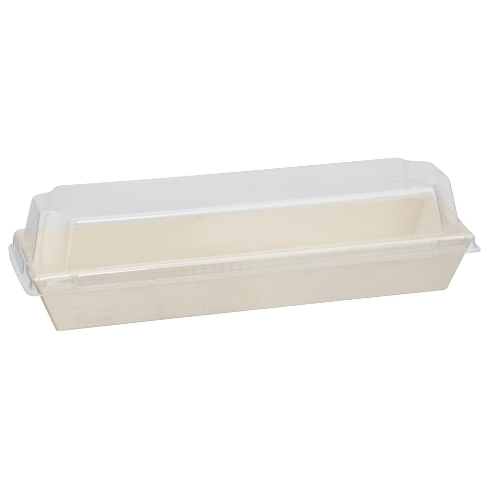 7"x2"x1" Small Balsa Wood Tray with Clear PET Lid
