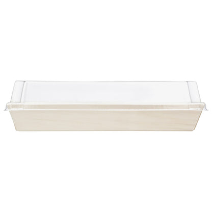 7"x2"x1" Small Balsa Wood Tray with Clear PET Lid