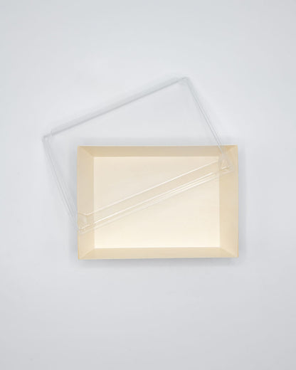 7"x5" Standard Balsa Wood Tray with Clear PET Lid