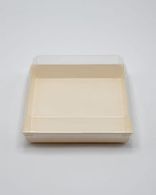 7"x7" Standard Balsa Wood Tray with Clear PET Lid
