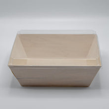 8"x11"x3.5" Large Balsa Wood Tray with Clear PET Lid