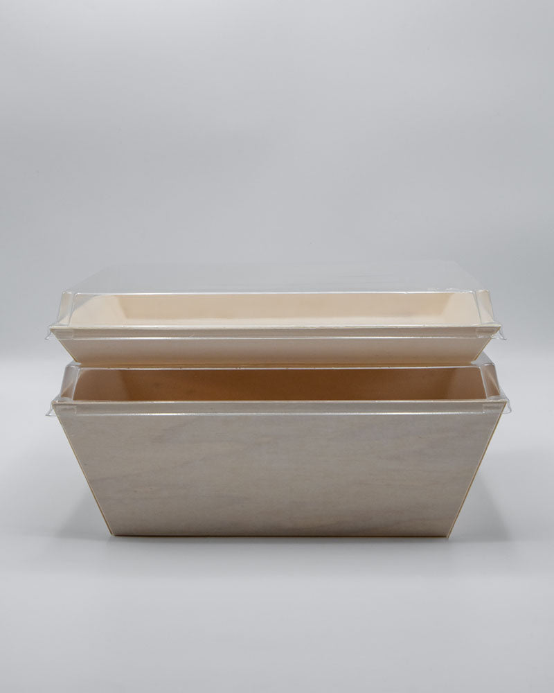 THE LONE GRAZER | 8"x11"x1" Large Balsa Wood Tray with Clear PET Lid (Graze Craze)