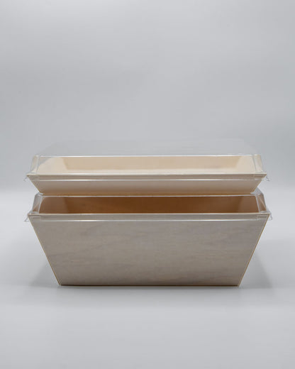 THE LONE GRAZER | 8"x11"x1" Large Balsa Wood Tray with Clear PET Lid (Graze Craze)