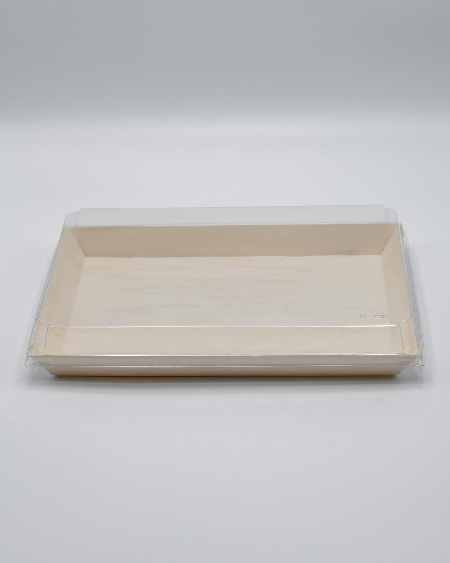 8"x11"x1" Large Balsa Wood Tray with Clear PET Lid