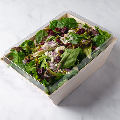 8"x11"x2" Large Balsa Wood Tray with Clear PET Lid