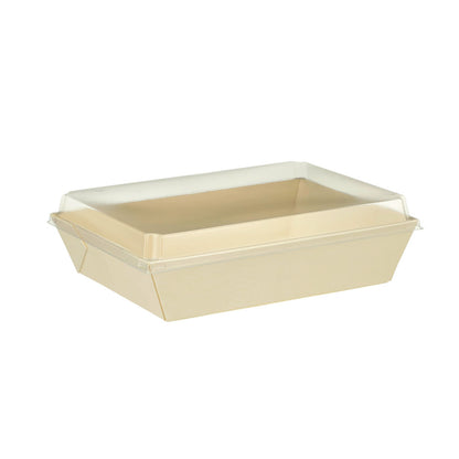 8"x11"x2" Large Balsa Wood Tray with Clear PET Lid