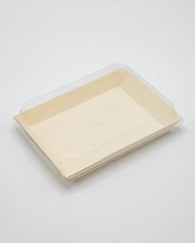 8"x11"x2" Large Balsa Wood Tray with Clear PET Lid