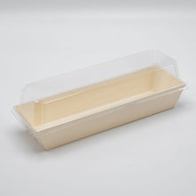 9.8"x3"x1.5" Large Balsa Wood Tray with Clear PET Lid