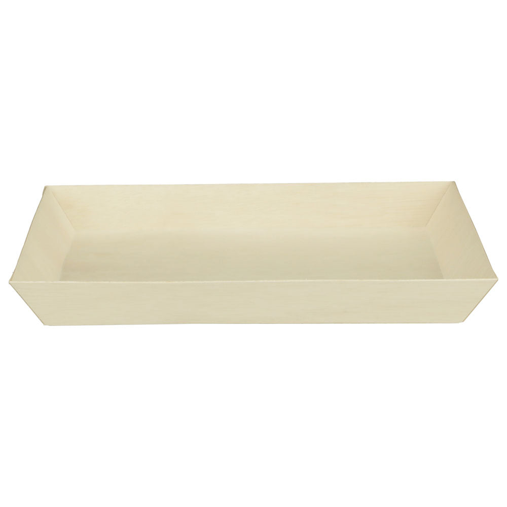 11"x15"x2" Large Rectangle Balsa Wood Fixed Side Tray