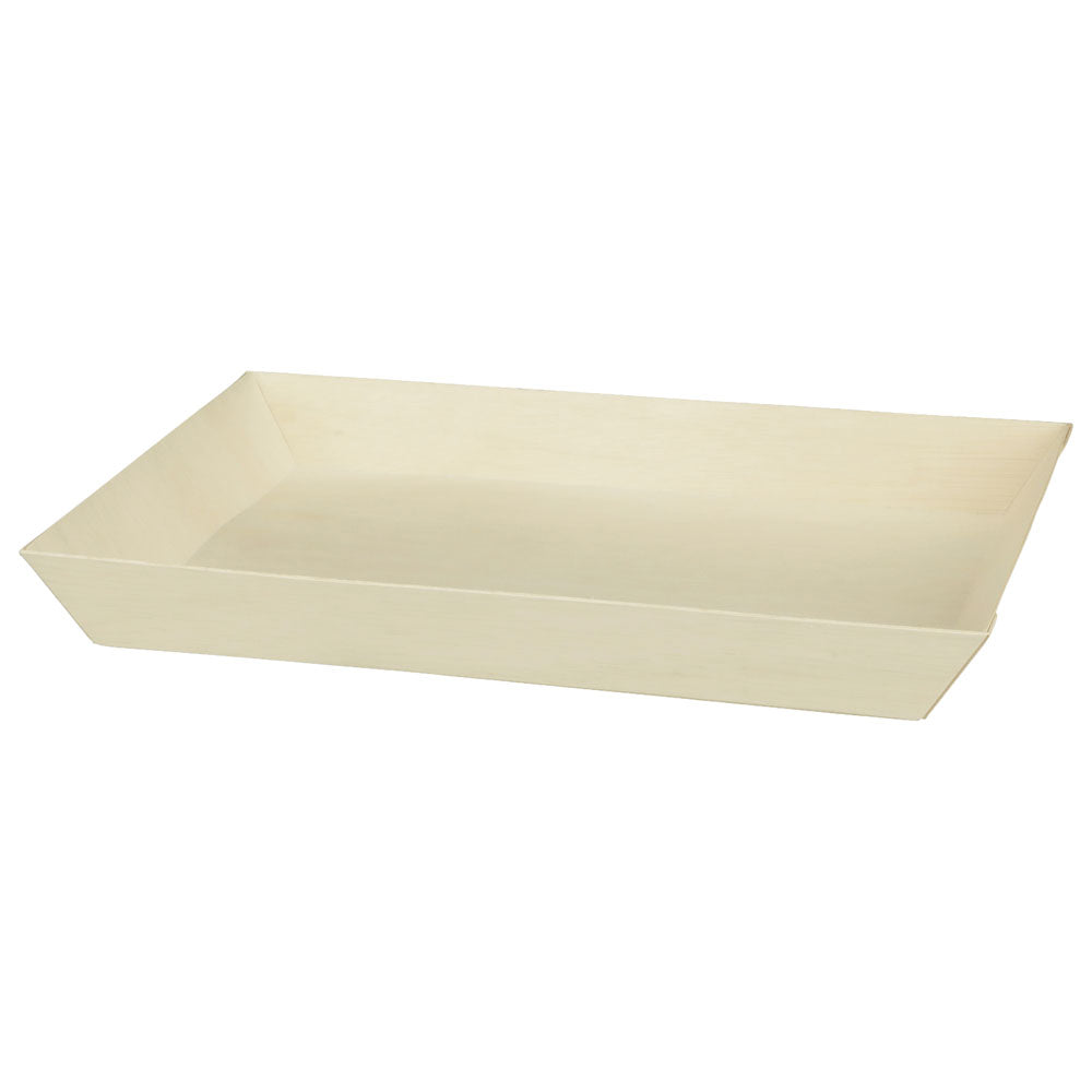 11"x15"x2" Large Rectangle Balsa Wood Fixed Side Tray