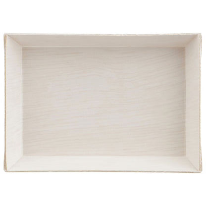 2"x3" Mini Rectangle Balsa Wood Fixed Side Tray