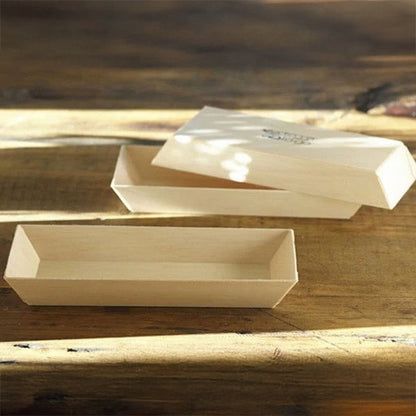3"x8" Small Rectangle Balsa Wood Fixed Side Tray