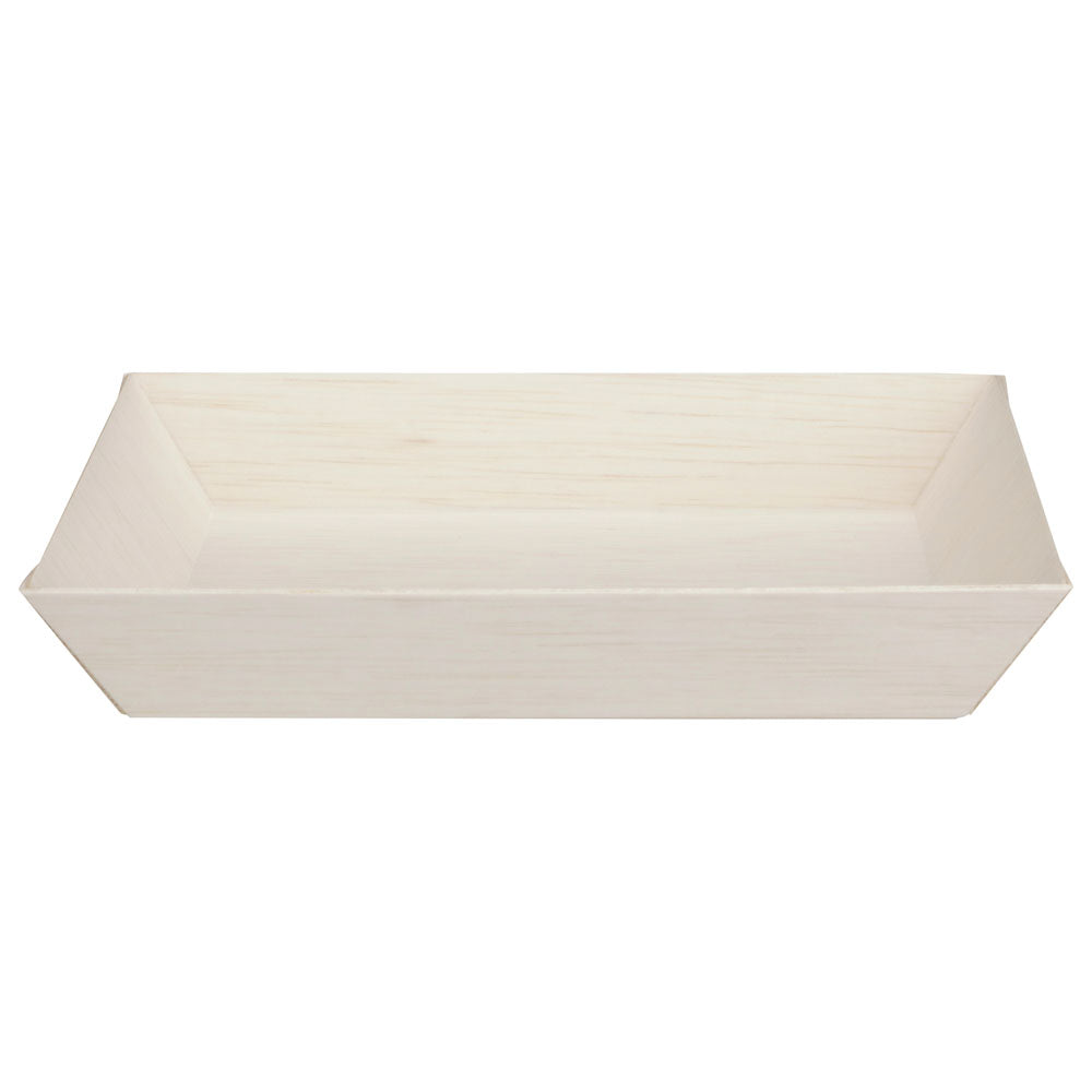 5"x7" Rectangle Balsa Wood Fixed Side Tray