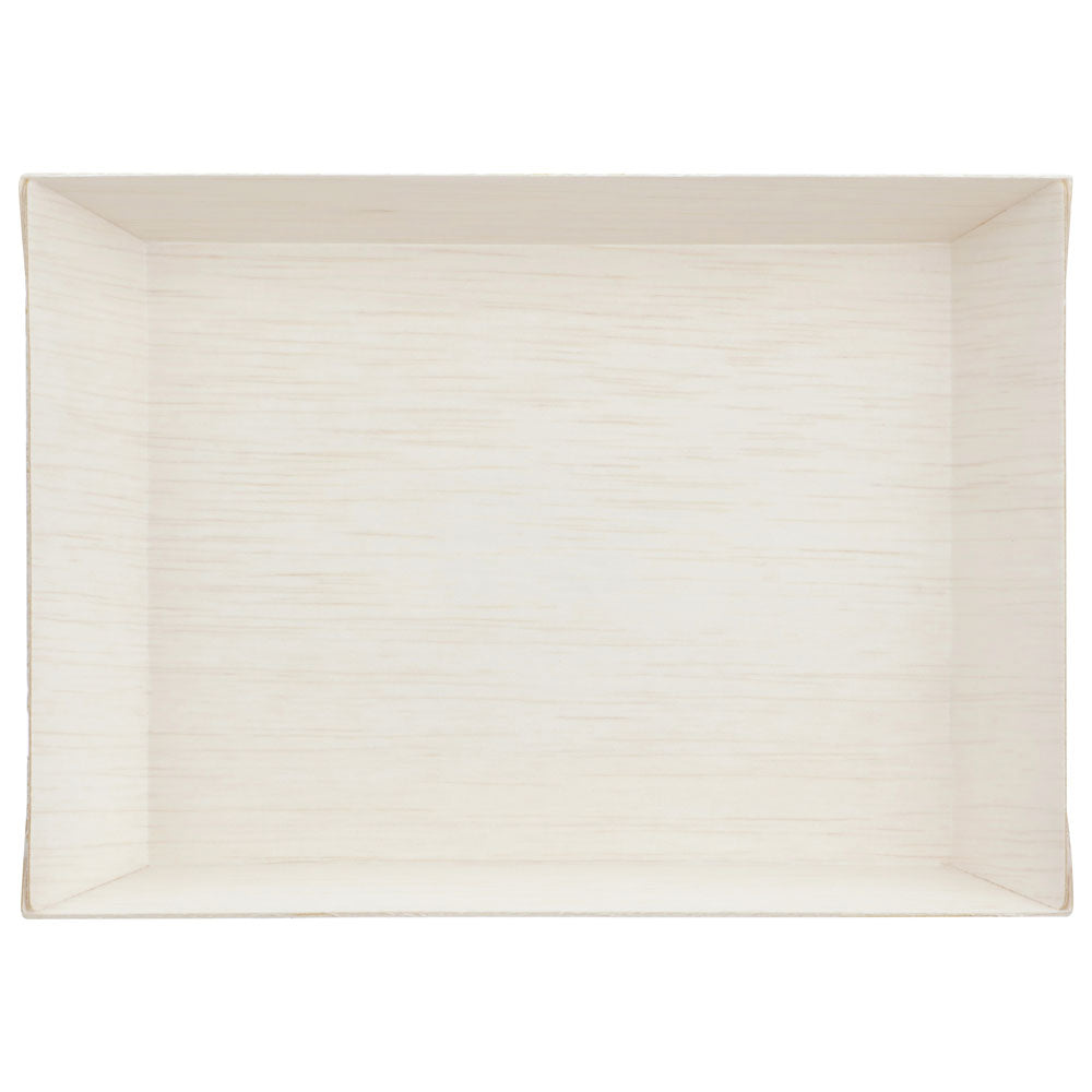 5"x7" Rectangle Balsa Wood Fixed Side Tray