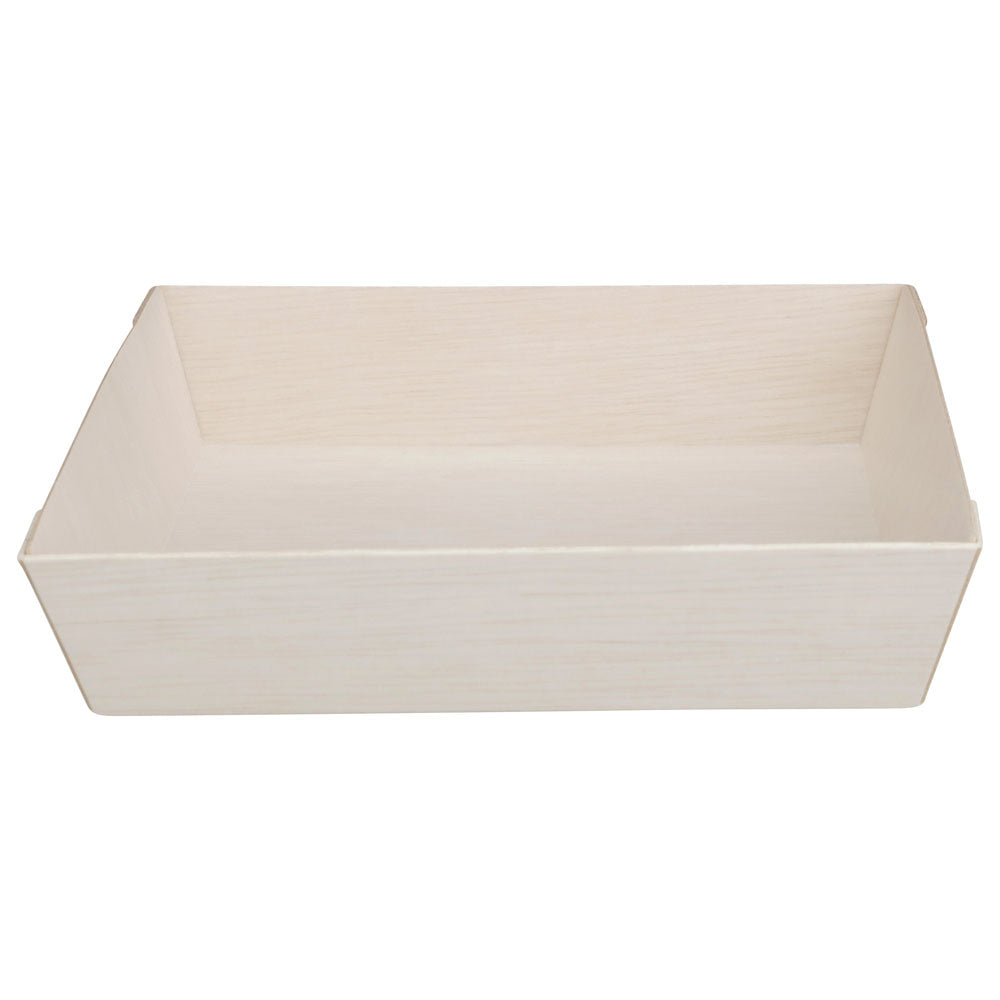 7"x7" Square Balsa Wood Fixed Side Tray