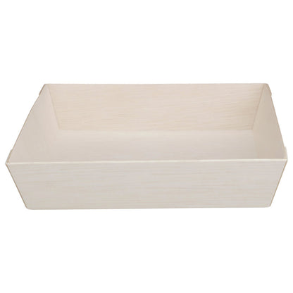 7"x7" Square Balsa Wood Fixed Side Tray