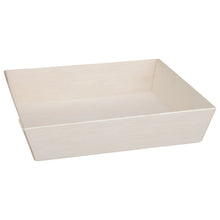 7"x7" Square Balsa Wood Fixed Side Tray