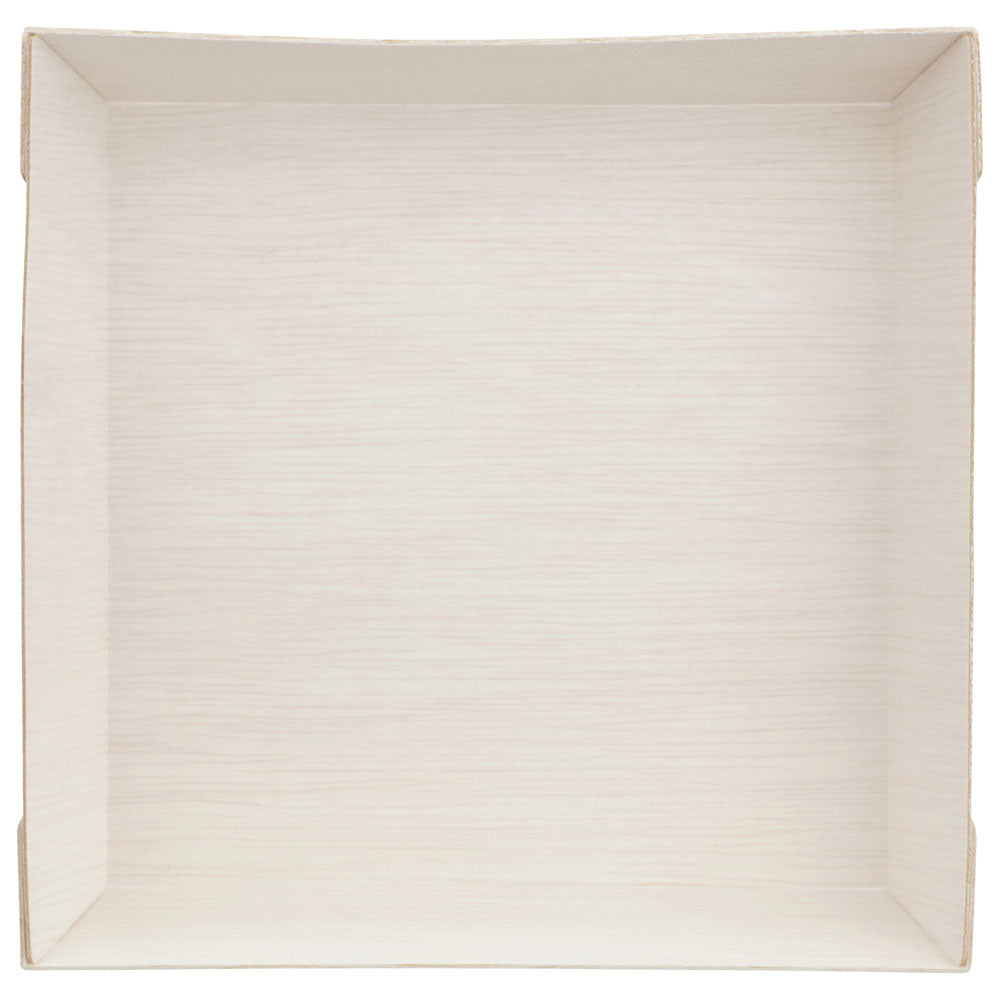 7"x7" Square Balsa Wood Fixed Side Tray