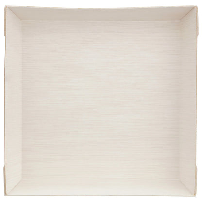 7"x7" Square Balsa Wood Fixed Side Tray