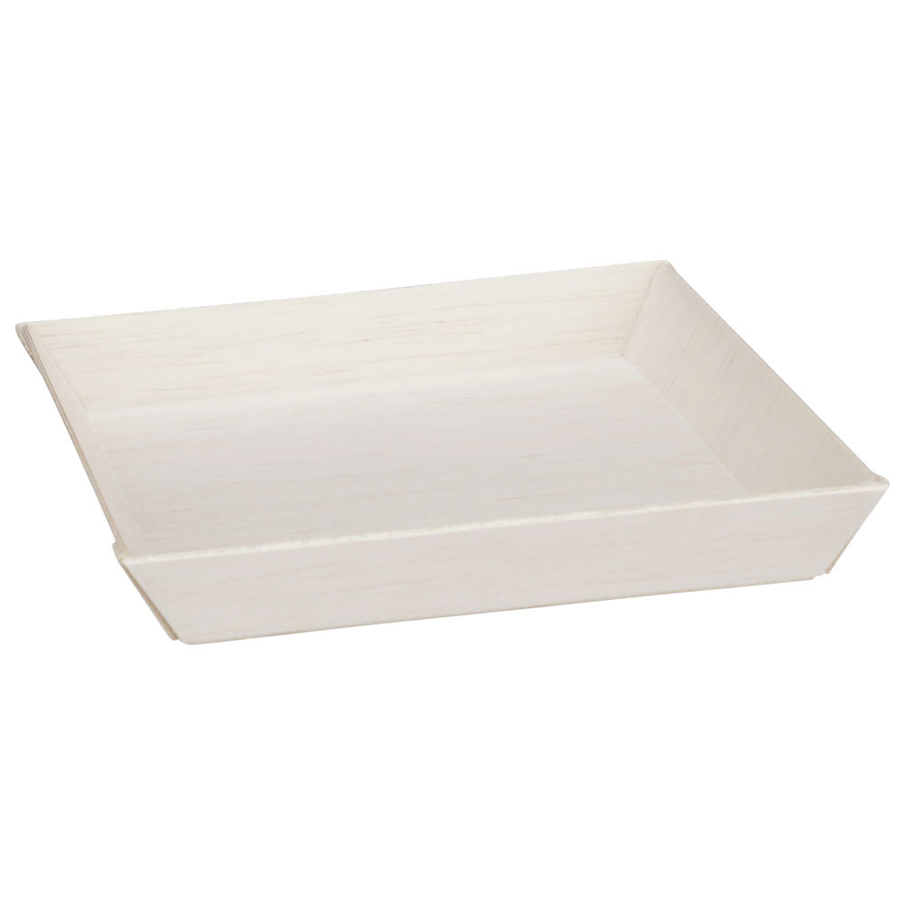 5"x5" Square Balsa Wood Fixed Side Shallow Tray