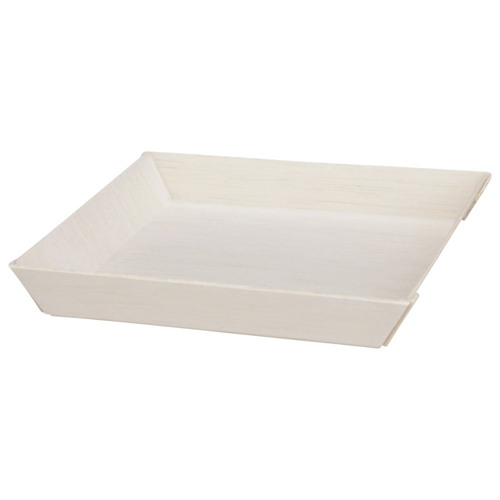 5"x5" Square Balsa Wood Fixed Side Shallow Tray