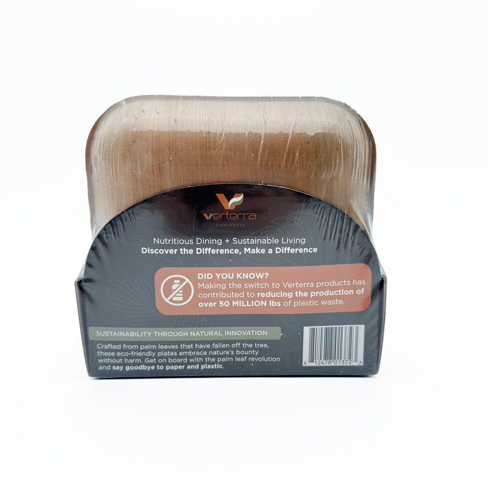 6"x6" Square Palm Plate (10 Packs of 10)